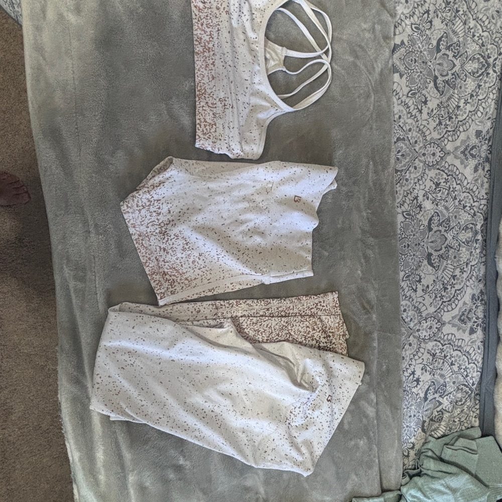 BuffBunny White and Pink Activewear Set
